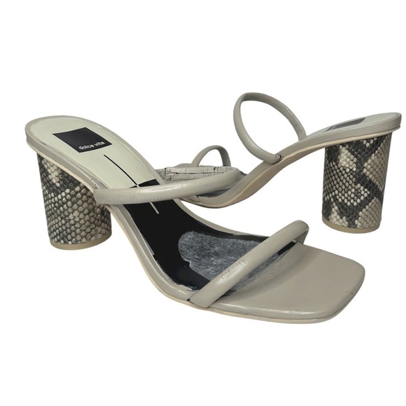 Dolce Vita Block Heel Sandal Snakeprint - Picture 1 of 10